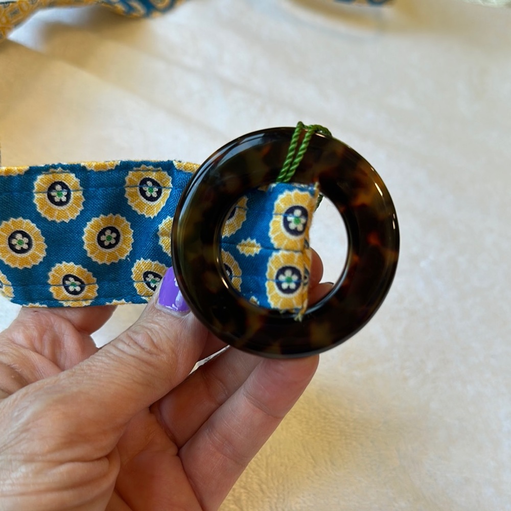 Vera Bradley Blue and Yellow Floral Belt - Picture 7 of 8